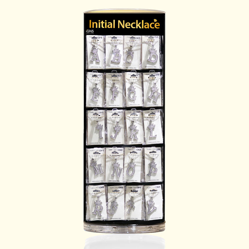 INITIAL CROWN NECKLACE 2S-L GOLD & SILVER