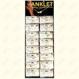 ANKLET 1S CLEAR STAND GOLD