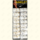 ANKLET 1S CLEAR STAND GOLD & SILVER