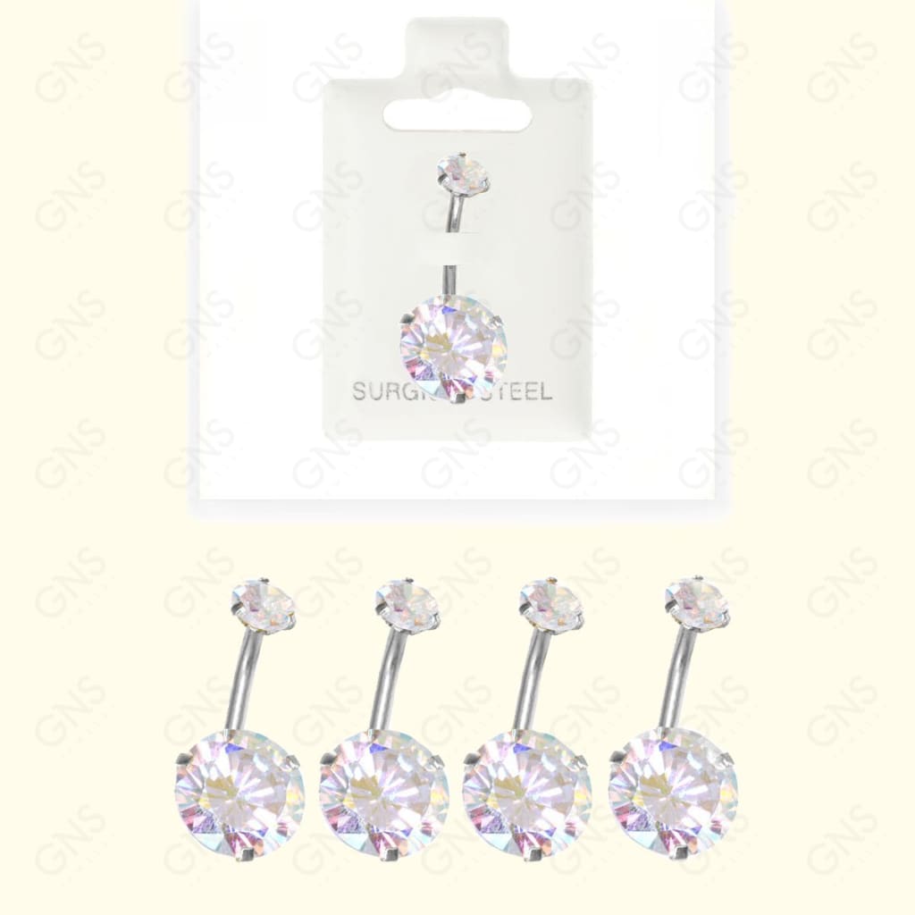 Mbl011 Ab 2 Cubic Silver Body Jewelry