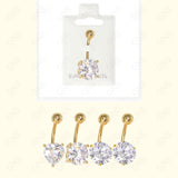 Mbl018 Clear 1 Cubic Gold Body Jewelry