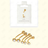 MEY004 CLEAR 1 STONE GOLD