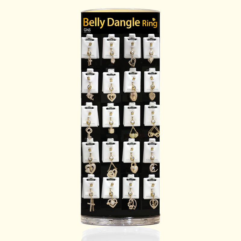 BELLY DANGLE 2S-L GOLD & SILVER