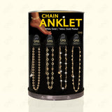 #2 Chain Anklet 2 Side Gold & Silver (5-8)