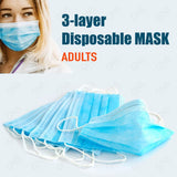 3 Layers Disposable Masks Adults (Pack Of 50)