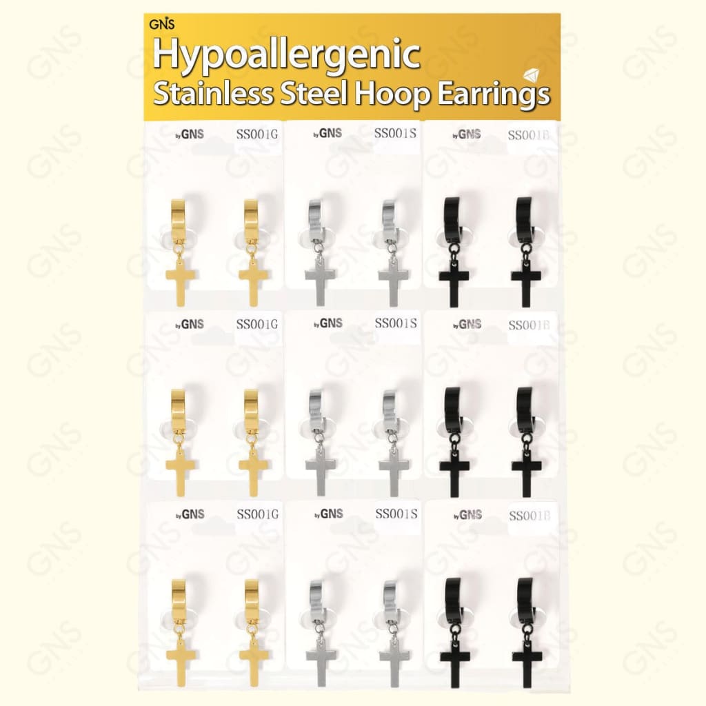Hypoallergenic Stainless Steel Hoop Earrings (Ss 27Pcs) Earring