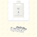 Mch022 Clear 1 Cubic Silver Body Jewelry