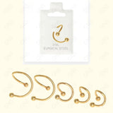 Mey026 Spirals Ball Gold Body Jewelry